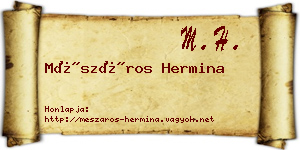 Mészáros Hermina névjegykártya
