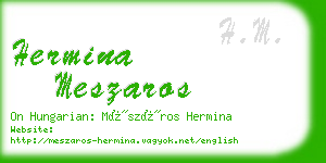 hermina meszaros business card